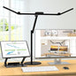 Micomlan Architect Desk Lamp with Atmosphere Lighting, Adjustable Led Desk Light for Home Office with Base, 24W Bright Auto Dimming Table Light with Rotatable Swing Arm for Workbench Computer - color: Black
