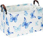 NTAOHAMPER Rectangular Blue Butterfly Storage Basket,baptism basket for favors,Collapsible Gift Basket with Handles,Kids Toys/Books Box(Blue Butterfly) - color: Blue Butterfly