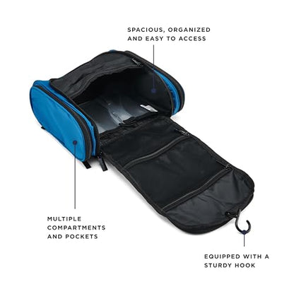 TravelWise Hanging Toiletry Bag, Travel Toiletry Organizer, Blue - color: Blue