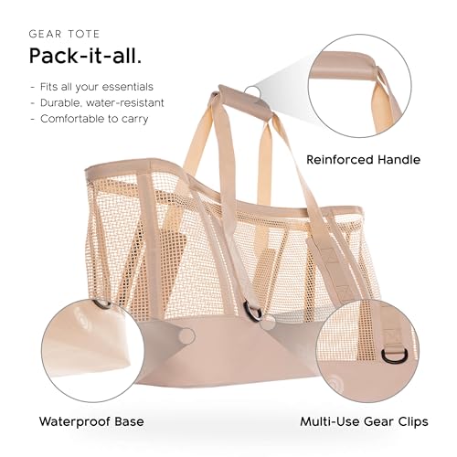 MISSION Boat Gear CASSI Heavy-Duty Outdoor Tote and Waterproof Marine-Grade Mesh Boat Bags - color: Sandstone, size: 70 Liter
