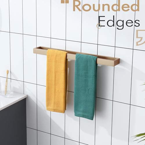 KOKOSIRI Towel Bar for Bathroom Hardware Bath Towel Hanger 20-Inch Kitchen Rack Champagne Bronze Stainless Steel Wall Mount, 1 Pack B4008CPG-L20 - color: Champagne Bronze, size: 20-Inch