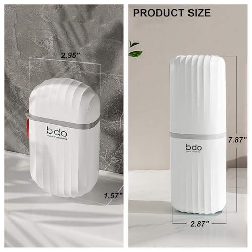 Toothbrush Travel Case & Travel Soap Holder Dish Tray Set of 2, Portable Clear Toothbrush Holders with Cover Leakproof Bar Soap Holder for Traveling School Camping Business Bathroom - color: 2 Pc-b-white