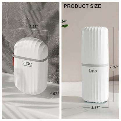 Toothbrush Travel Case & Travel Soap Holder Dish Tray Set of 2, Portable Clear Toothbrush Holders with Cover Leakproof Bar Soap Holder for Traveling School Camping Business Bathroom - color: 2 Pc-b-white
