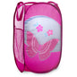 Handy Laundry Collapsible Mesh Pop Up Hamper with Wide Opening and Side Pocket - Breathable, Sturdy, Foldable, and Space-Saving Design for Clothes and Storage (Butterfly) - color: Butterfly