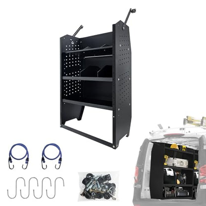 Cargo Van Shelving Storage System Low/Mid/High Roof Steel Van Shelves Fit for Ford Transit,GMC,NV,Chevy Express, Promaster,Sprinter and Metris,32" W x 46" H x 13" D - size: 32" W x 46" H x 13" D