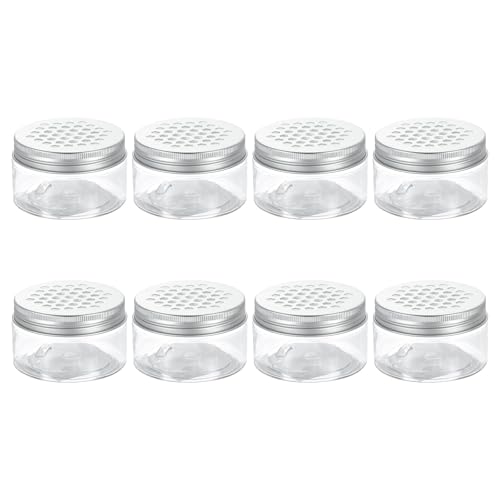 HARFINGTON 8 Pcs Empty Scent Beads Storage Container 3.4oz/100ml Air Freshener Tins Round Refillable Spice Containers Plastic Jars Sample for Travel Storage - size: 100ml