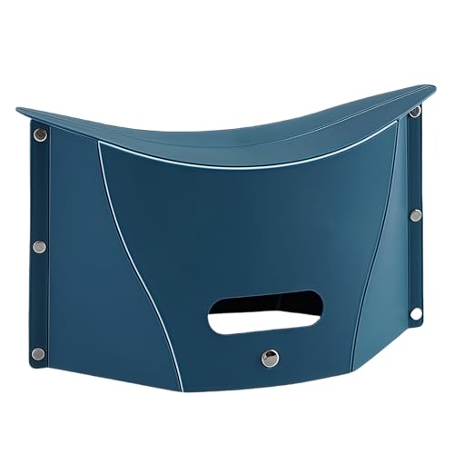 Foldable Stool Portable Chair Lightweight Collapsible Camping Hiking Stools,Small Folding Travel Chairs for Fishing Hiking Tours BBQ Parties Subway Squatty Potty (Dark Blue - color: Dark Blue