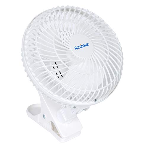 Hurricane Classic 6 Inch Clip Fan, 2 Speed Portable Desk Table Fan with Tilt, White - style: 6" Classic Clip Fan