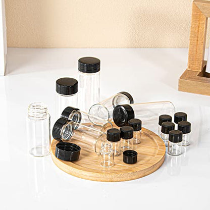 20ml Clear Small Glass Vials 30pcs with Screw Caps(30pcs) - color: Clear, size: 20ml 30pcs