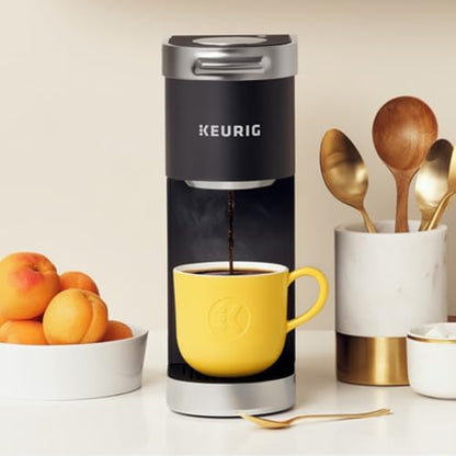 Keurig K-Mini Plus Single Serve K-Cup Pod Coffee Maker, with 6 to 12oz Brew Size, Stores up to 9 K-Cup Pods, Travel Mug Friendly, Matte Black - color: Matte Black