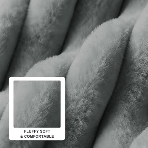 FURTIME Dog Beds Large Sized Dog, Washable Orthopedic Pet Bed with Removable Cover, Rectangle Soft Calming Sleeping Puppy Bed Durable Pet Cuddler with Anti-Slip Bottom, Grey, L(36"x27"x8") - color: Grey, size: L(36"x27"x8")