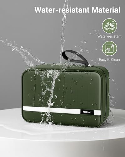 Maliton Toiletry Bag for Men & Women Travel Toiletry Bag Hanging Toiletry Bag Hygiene Organizer with 4 Compartments Waterproof Bathroom Shower Bag Large Toiletries Travel Bag (Olive Green) - color: Olive Green