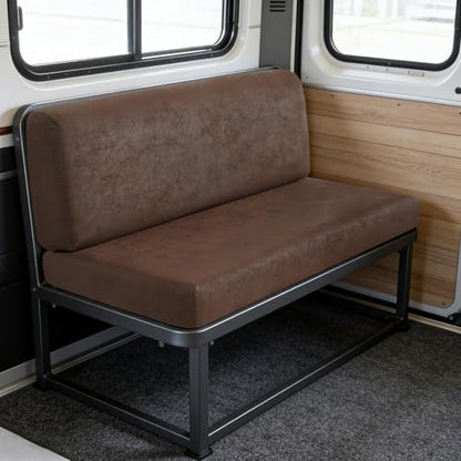 FUANGUI RV Dinette Cushion Covers Stretch Camper Cushion Cover Booth Seats Replacement RV Cushion Covers Washable Sofa Furniture Protector - color: Crackle-coffee