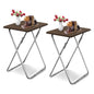 Garden 4 you Folding TV Tray Table on Bed & Sofa,TV Dinner Tray with Sturdy MDF,25In Portable Table with No Assembly Required （Walnut,2PC） - color: Walnut, size: 2pcs