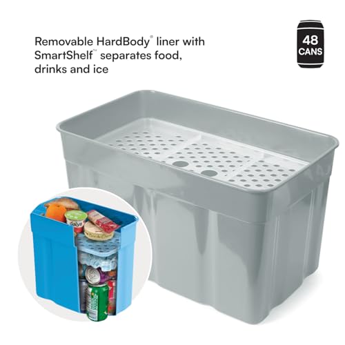 Titan by Arctic Zone Deep Freeze Cooler - Zipperless Hardbody Cooler - Deep Freeze Insulation, HardBody Liner, and SmartShelf - color: Seagrass, size: 48 Can