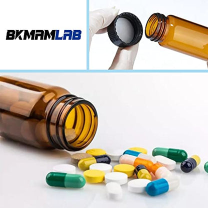 30ml Amber Small Glass Vials 30pcs with Screw Caps(30pcs) - color: Amber, size: 30ml 30pcs