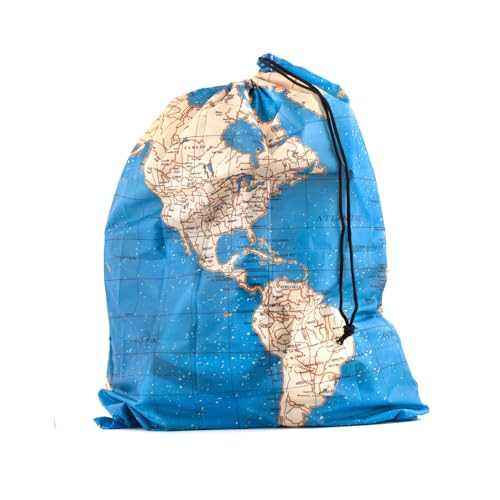 Kikkerland Around The World Travel Bags, Set of 4 - style: Map Set