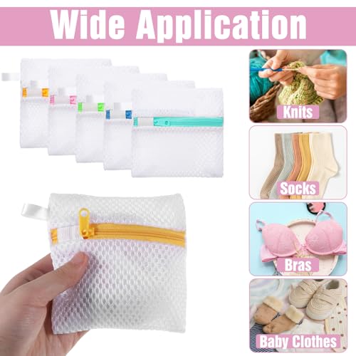 5 Pcs Anti-Sticking Laundry Pod Storage Bag Portable Laundry Pods Dissolution Protection Bag Scent Beads Bags Small Foldable Mesh Laundrys Durable Storage Bags for Pods Scented Beads