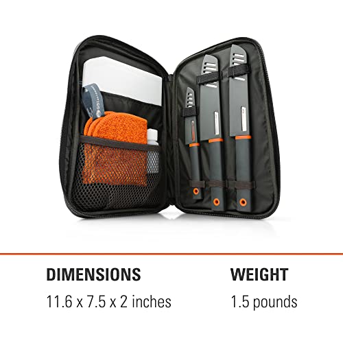 GSI Outdoors Santoku Knife Set, Compact 6-Piece Camping Chef Knife Kit with Cutting Board, Sheaths, Soap Bottle & Travel Case