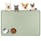 Lorvain 45" x 30" Cat Food Mat, Extra Large Silicone Pet Feeding Mat with Raised Edges, Pet Placemat for Cat Dog Food and Water Bowl Waterproof, Non-Slip, Easy to Clean, Floor Protection, Green - color: Green: 45" x 30"