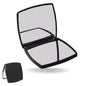 Vanity Mirror - Elegant Foldable Compact Cosmetic Mirror for Travel (Black)