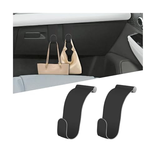Bittwee Car Co-Pilot Glovebox Hooks, 2PCS Anti-Scratch Vehicle Passenger Seat Storage Hanger for Handbag Purse Umbrellas, Auto Interior Organizer, Universal for SUV Sedan Truck(Black) - color: Black/2PCS