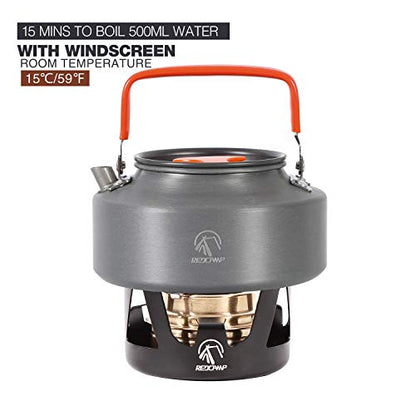 REDCAMP Mini Alcohol Stove for Backpacking, Lightweight Brass Spirit Burner with Aluminium Stand for Camping Hiking, Black - color: Black
