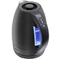 Chefman Electric Tea Kettle, 1.8 Liter Hot Water Electric Kettle Temperature Control Water Boiler with 5 Presets, Tri-Colored LED Lights, Keep Warm, Automatic Shutoff, Black - color: Black, style: Stainless Steel