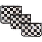 Tiny Twinkle Diaper Bag Organizing Pouches|3 Pack Mess-Proof Clear Front Travel Organizer Bags&TSA Approved Toiletry Bag Set for Baby and Mom Essentials - color: Black Checkers