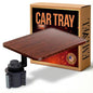 360° Rotating Wood Car Tray – Drive Thru Tray & Cup Holder Car Desk, Car Table Tray for Eating, Work & Travel – Adjustable Laptop Stand for Car – Portable Car Table for Vehicles & RV