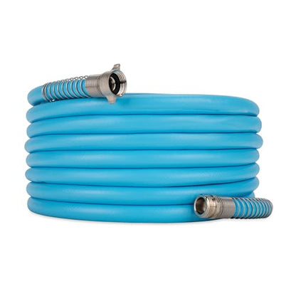 Camco EVOFlex 50-Ft RV Drinking Water Hose - Features Extra Flexible Design w/Stainless Steel Strain Relief Ends - Lead-Free, BPA-Free and Phthalate-Free - 5/8” Inside Diameter (22596) - size: 50-Foot, style: Durable PVC