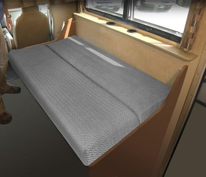 RV Couch Covers for Sofa Bed - 2-Piece Stretchable Backrest & Seat Covers for Jackknife Sleeper Sofas (Grey) - color: Grey
