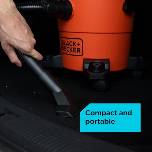 BLACK+DECKER Shop Vacuum Wet and Dry, 4 Gallon 3-in-1 Portable Shop Vac with Accessories, Workshop, Garage, Home and Car Vacuum Cleaner, 3 HP(BDXV18301P-4A) - size: 4 Gallon