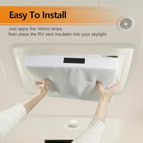 SheeChung RV Vent Insulator, 14″x14″x3″ RV Skylight Cover with Reflective Surface | Energy Saving & Reduce Heat Transfer | Skylight Shade Universal for Camper Trailer Vent - 1 Pack - size: 14 x 14 Aluminum