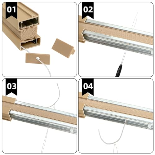 NOVINO RV Blinds Repair Kit for Camper Window, Pleated RV Shade Repair Kit, Camper Blinds String Maintain for Day Night Pleated Window Shade-White - color: White