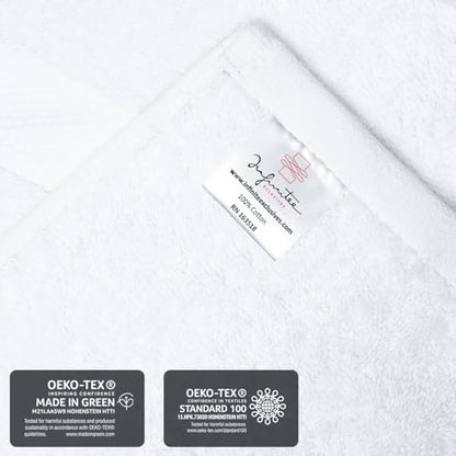 Infinitee Xclusives White Hand Towels for Bathroom - Set of 6 (16x28 inches) 600 GSM, 100% Cotton Ultra Soft, Quick Drying, Hotel Quality Hand Towel Set (Brilliant White, Hand Towels) - color: Brilliant White, size: Hand Towels - 6 Pack