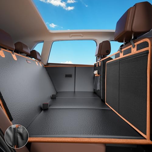 FURTIME Dog Car Seat Cover for Back Seat, Upgraded PU Leather Back Seat Extender with Hard Bottom Holds 400LBS, Waterproof Anti-Scratch, Large Space Back Seat Cover for Car, SUV, Small Truck - color: Black, size: For Cars/ SUV/ Small Truck