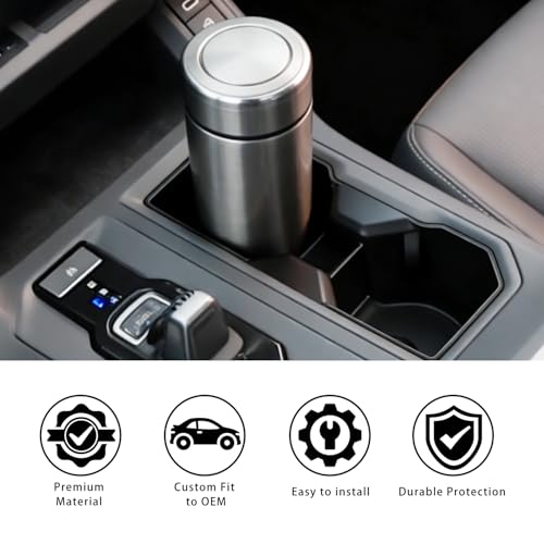Cup Holder Inserts for RAV4 2026 Accessories Non‑Slip Silicone Center Console Cup Holder Liner Anti‑Spill & Anti‑Scratch Interior Protector for RAV4 2026 - size: RAV4-Center Cup Holder Organizer-26