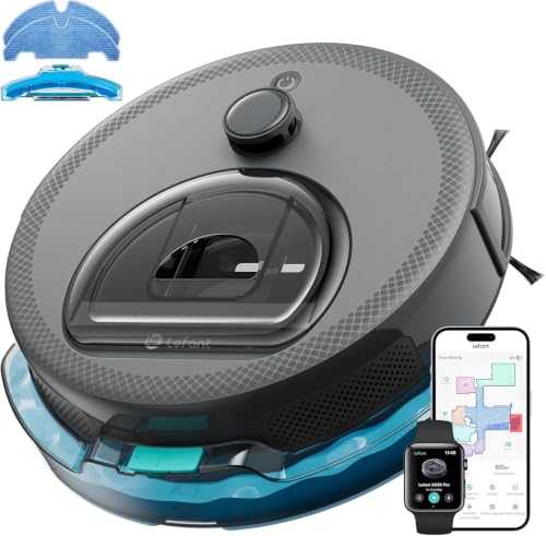 Lefant LiDAR Robot Vacuum and Mop, Smart Mapping and Obstacle Avoidance, Tangle-Free Pet Hair, 2.4G/5G WiFi App Control, Slim Design for Wider Coverage, Carpet Detection, M330 Pro, Grey - color: Gray