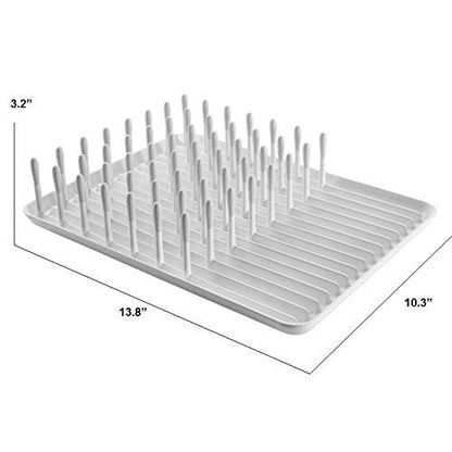 OXO Good Grips Compact Dish Rack, Biscuit, 13-3/4" x 10-3/8" x 3-1/2" h for Storage - size: 13-3/4" x 10-3/8" x 3-1/2" h