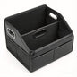 Car Storage Organizer Reinforced Dividable Leather Car Caddy Basket for Front Seat Floor Back Sturdy Frosted Handle 8 Compartments Adjustable Strap Buckles Slip-Resistant (Normal)