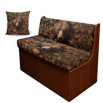 Bear American Flag Camo Pattern 3 Pcs RV Dinette Cushion Covers Washable Camper Cushion Slipcover Stretch RV Seat Covers Pillow Case Sofa Slipover for Travel Trailer Couch - color: Bear American Flag Camo