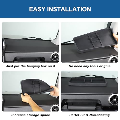 Center Console Dash Storage Tray Compatible with Ineos Grenadier 2020-2024 Accessories Non-Slip Dashboard Tray Dash Storage Box Console Tray Phone Key Organizer Container (12inch* 5.5inch) - size: Large