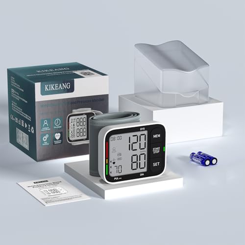 FDA-Cleared Blood Pressure Cuff Wrist, Universal Bp Cuff(5.3-8.4in) Large LCD Display 2 Users Total 240 Memories, 2 AAA Batteries & Carrying Case Included(FSA&HSA Eligible)