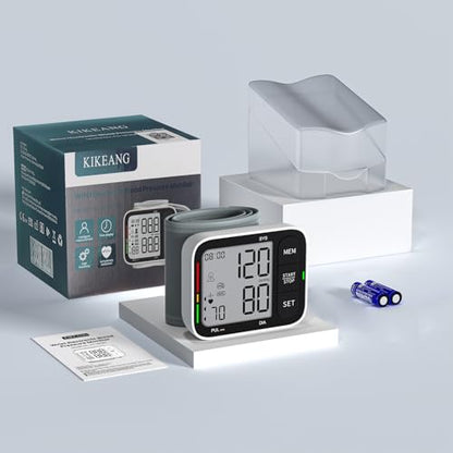 FDA-Cleared Blood Pressure Cuff Wrist, Universal Bp Cuff(5.3-8.4in) Large LCD Display 2 Users Total 240 Memories, 2 AAA Batteries & Carrying Case Included(FSA&HSA Eligible)