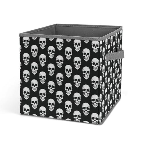 Skull Pattern Foldable Storage Box with Handle Organizer Containers for Home Office Clothes Office Supplies - color: style-5-1