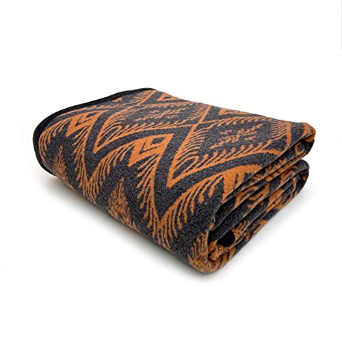 PuTian Merino Wool Blanket - 63" x 51" Bohemia Orange Great for Camping, Outdoors, Sporting Events, Survival & Emergency Kits -Super Soft Wool Blanket - color: Bohemia Orange, size: 63x51