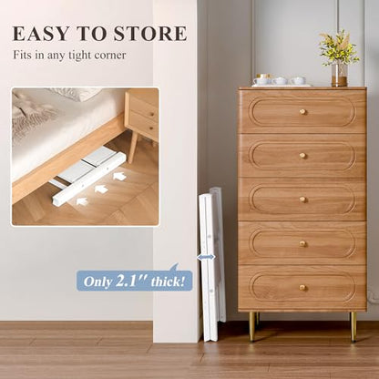 2 Step Ladder, Folding Step Stool with Wider Pedal, Anti-Slip Feet & Non Slip Stripes, Aluminum Sturdy Material, 300Lbs Capacity, Elegant Look of Modern White Better Matches Your Home - color: White, size: 2 Step