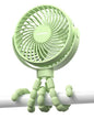 Coohea Stroller Fan Clip on for Baby, 4000mAh Rechargeable Battery Operated, Flexible Tripod, 3 Wind Speed, 360° Rotatable, Small Portable Fan for Car Seat Crib Golf Cart Beach Travel, Green - color: Green