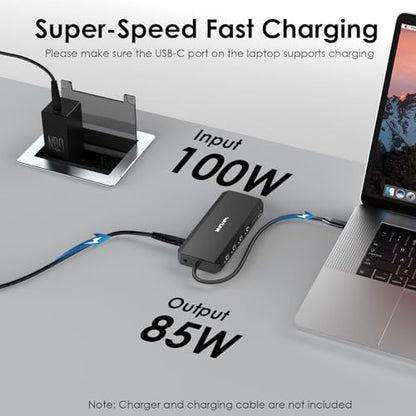 WAVLINK Laptop Docking Station Dual Monitor Triple Display for Windows OS, USB C Hub with 2 HDMI, DisplayPort, 100W PD in, Gigabit Ethernet, USB 3.0/2.0 Ports, SD/TF Card Reader, Audio